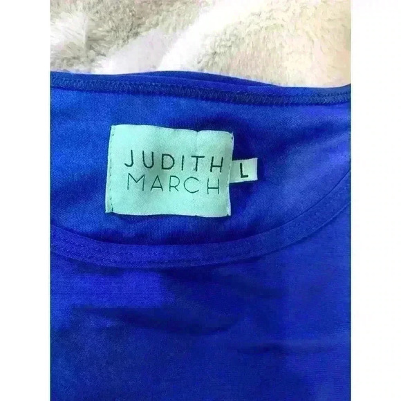 Judith March Dress Womens Size large Blue Embroidered Bell Sleeves Boho Feminine - Picture 5 of 8